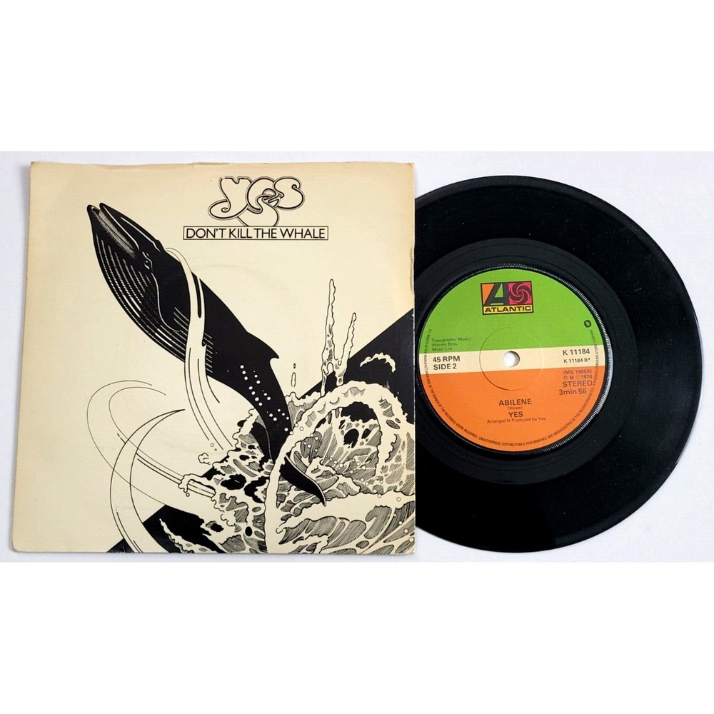 YES - DON'T KILL THE WHALE / ABILENE - ROCK 45 W/PS UK IMPORT